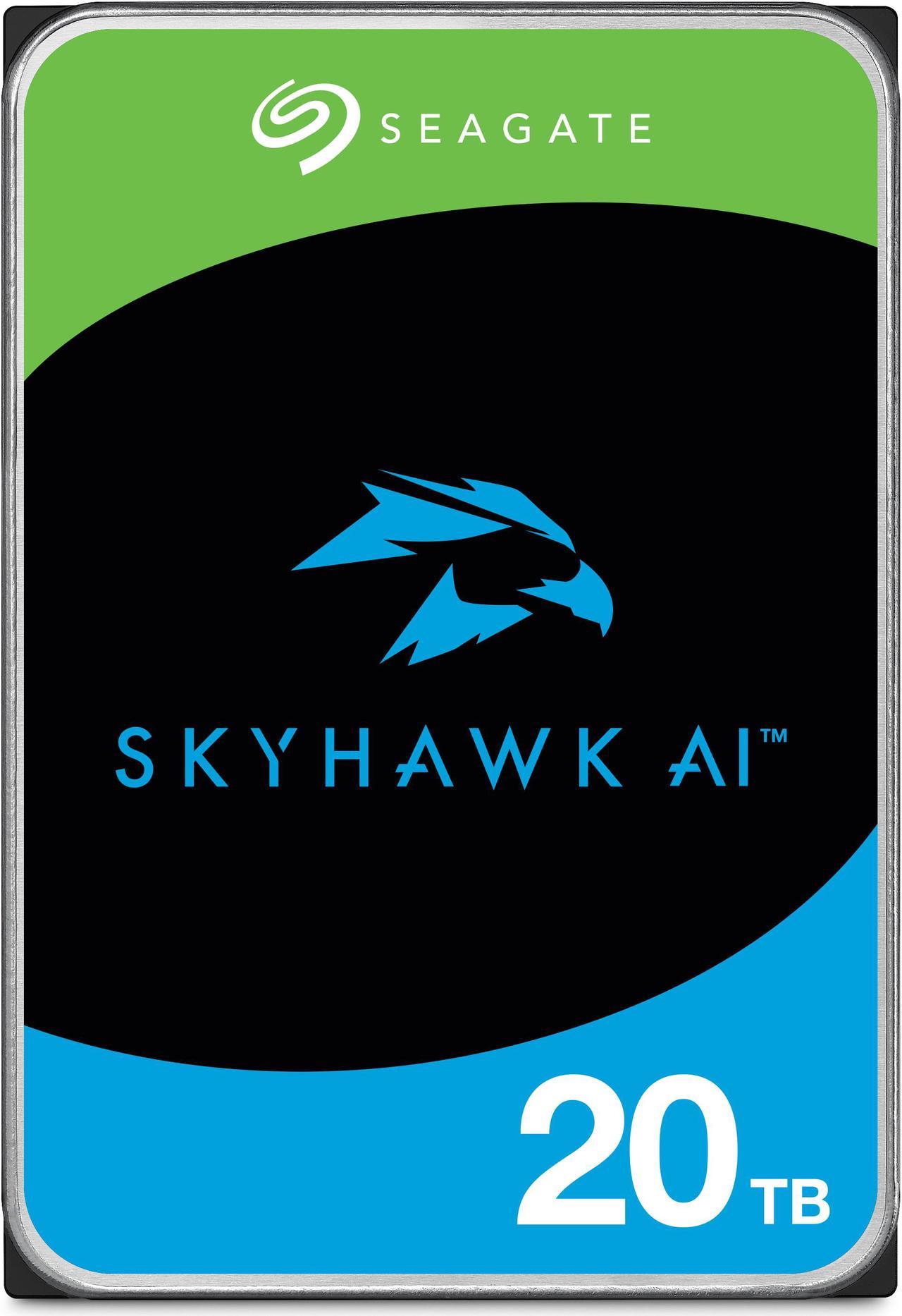 Seagate SkyHawk AI 20TB Video Internal Hard Drive HDD – 3.5 - Inch SATA 6Gb/s, 512MB Cache for DVR/NVR Security Camera Systems with In - House Rescue Services (ST20000VE003) - The HDDs
